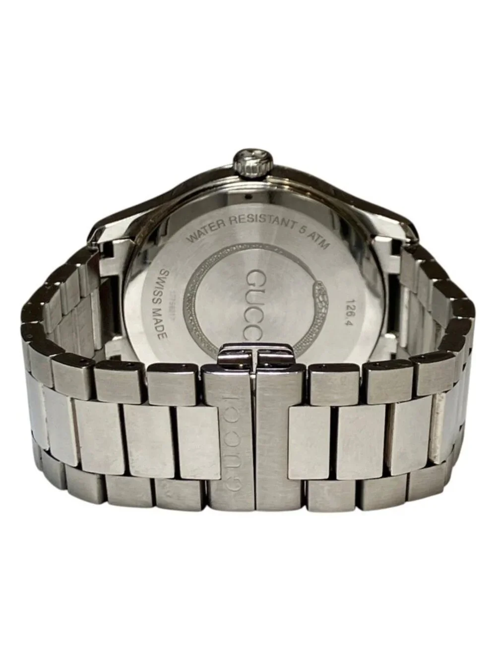 Gucci G-Timeless Watch SS Quartz Black Dial 126.4